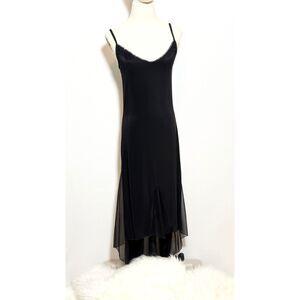 Vintage | Carabella | Black Whimsigoth Rhinestone | Asymetrical Hem | Sz L